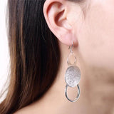 925 Silver Geometric Multicycle Earrings Charm Jewelry