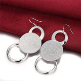 925 Silver Geometric Multicycle Earrings Charm Jewelry