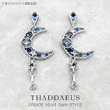 Moon Royalty Earrings 925 Sterling Silver Fine Jewelry