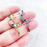 Moon Royalty Earrings 925 Sterling Silver Fine Jewelry