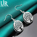 925 Silver Tree of Life Drop Earrings Wedding Party Jewelry Gift