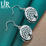925 Silver Tree of Life Drop Earrings Wedding Party Jewelry Gift