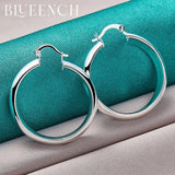 925 Silver Circle Earrings for Women Wedding Jewelry