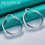 925 Silver Circle Earrings for Women Wedding Jewelry