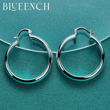 925 Silver Circle Earrings for Women Wedding Jewelry