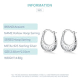 925 Silver Flowers Hoop Earrings Wedding Charm Jewelry