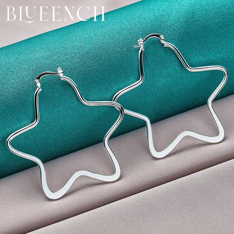 925 Silver Star Earrings for Women Wedding Party Romantic Jewelry