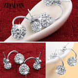 925 Silver Ball Earrings For Women Jewelry