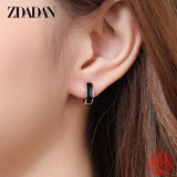 925 Sterling Silver Hoop Earring Women Party Birthday Gift Accessory