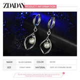 925 Sterling Silver Charm Dangle Earrings for Women Wedding Jewelry