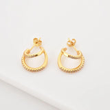 925 Silver Circle Hoop Turquoise Earrings Spring Collection