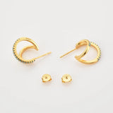 925 Silver Circle Hoop Turquoise Earrings Spring Collection