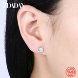 925 Silver Heart Zircon Earring Wedding Jewelry