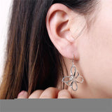 925 Sterling Silver Butterfly Drop Earrings For Woman Wedding Engagement Party