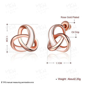 925 Silver Double Heart Earring For Woman Wedding Party