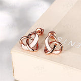 925 Silver Double Heart Earring For Woman Wedding Party