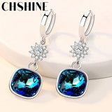 925 Silver Kyanite Snowflake Earrings Banquet Party Gift