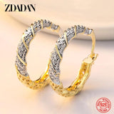 925 Sterling Silver Hoop Earrings for Women Wedding Jewelry