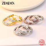 925 Sterling Silver Hoop Earrings for Women Wedding Jewelry