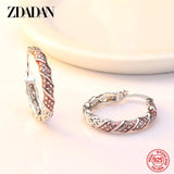 925 Sterling Silver Hoop Earrings for Women Wedding Jewelry