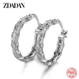 925 Sterling Silver Hoop Earrings for Women Wedding Jewelry