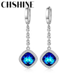 925 Silver Square Kyanite Earrings Banquet Party Gift