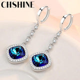 925 Silver Square Kyanite Earrings Banquet Party Gift