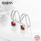 925 Silver Zircon No Pierced Earrings for Women Ear Clip Wedding