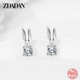 925 Silver Zircon No Pierced Earrings for Women Ear Clip Wedding