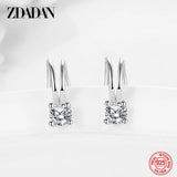 925 Silver Zircon No Pierced Earrings for Women Ear Clip Wedding