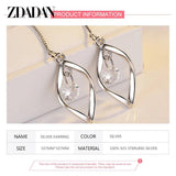 925 Silver Long Tassel Pearl Drop Earring Women Girls Jewelry