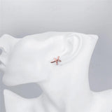 925 Silver Rose Starfish Earring Wedding Jewelry