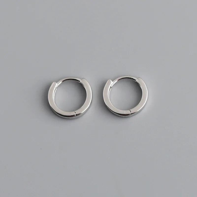 925 Sterling Silver Round Ear Buckle for Women Earrings
