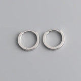 925 Sterling Silver Round Ear Buckle for Women Earrings