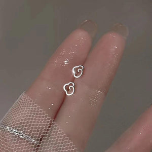 925 Silver Cloud Stud Earrings Fresh Summer Jewelry Accessories