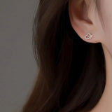 925 Silver Cloud Stud Earrings Fresh Summer Jewelry Accessories