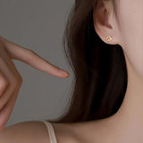925 Silver Cloud Stud Earrings Fresh Summer Jewelry Accessories