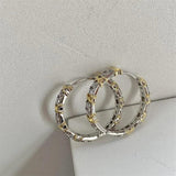 Vintage Hoop Earring AAAAA Zircon 925 Sterling Silver Party Wedding Earrings