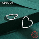 925 Sterling Silver Hearts Hoop Earrings Romantic Charm for Women