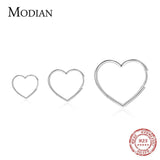 925 Sterling Silver Hearts Hoop Earrings Romantic Charm for Women