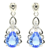 Emerald CZ Silver Earrings Drop for Sister Daily Wear