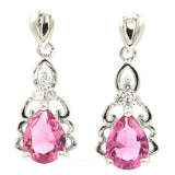Emerald CZ Silver Earrings Drop for Sister Daily Wear