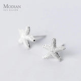925 Silver Starfish Stud Earrings Women's Jewelry Earrings