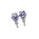 Natural Amethyst Inlaid Earrings Women's Style