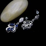 CZ Long Earrings 925 Silver Wedding Jewelry