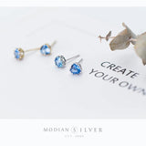 925 Silver Vintage Heart Stud Earrings with Zirconia