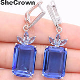 SheCrown Rich Violet Tanzanite Cz Jewelry Set for Sister