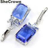 SheCrown Rich Violet Tanzanite Cz Jewelry Set for Sister