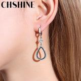 925 Sterling Silver Water Drop Zircon Earrings for Wedding Jewelry
