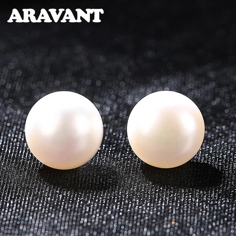925 Silver Pearl Earrings Wedding Jewelry